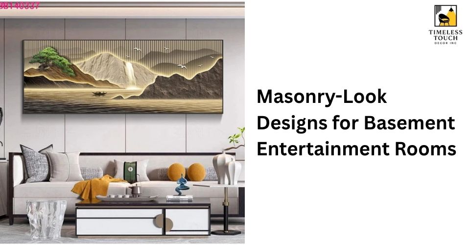 Masonry-Look Designs for Basement Entertainment Rooms
