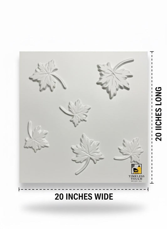 3D Faux Split-Face Stacked Stone Panel - Crisp White