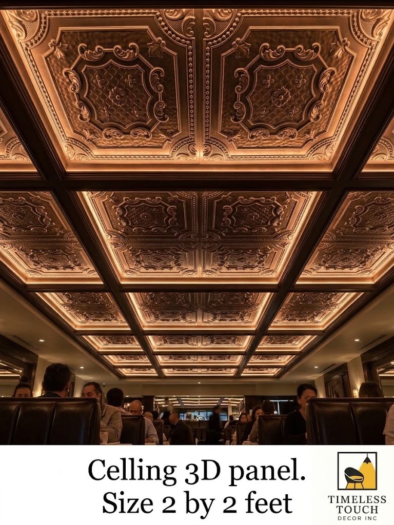 Antique Copper 3D Ceiling Panel – 2×2 Feet