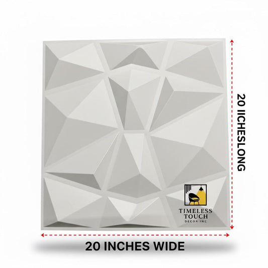 3D White Starburst / Compass Geometric Wall Panel