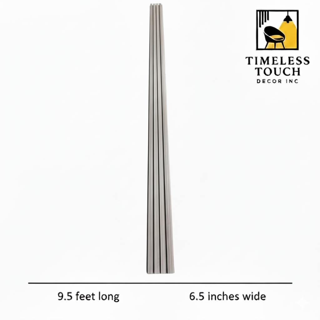 3D Fluted Wall Panel - Coastal Gray Faux Wood Grain (Vertical Slats)