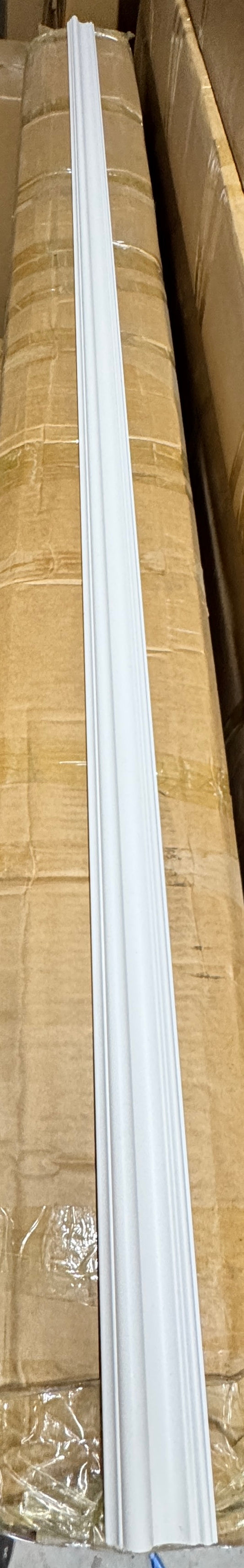 White Classic Fluted Casing / Panel Cap Trim Molding