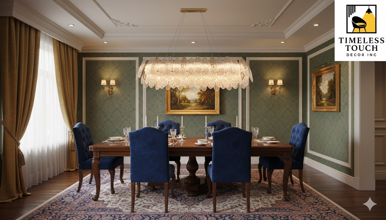 lLuxury Two-Tier Round Crystal Waterfall Chandelier (Gold Finish)