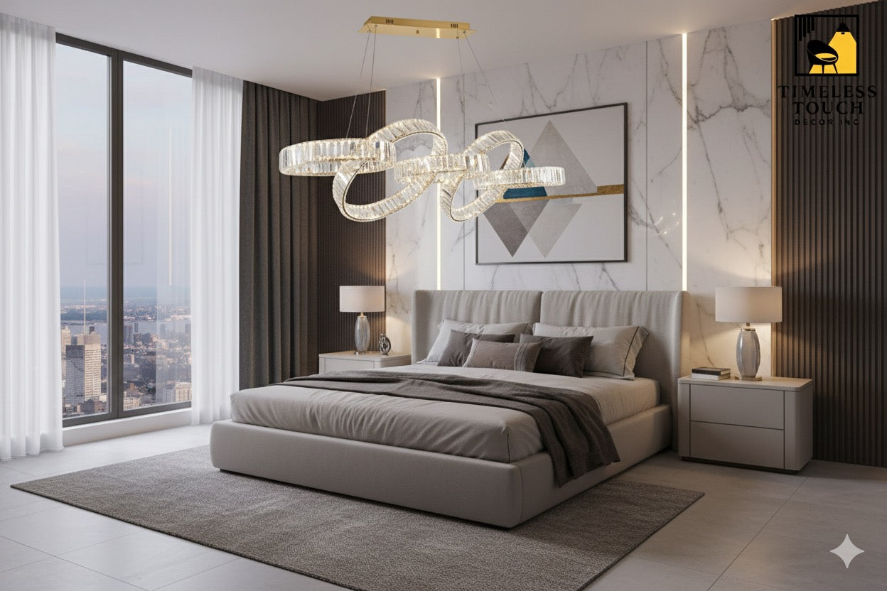 Luxury Abstract Crystal Knot Chandelier (Modern Sculptural Design)