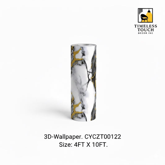 3D Dark Walnut Slat Wall Wallpaper (Modern Vertical Wood Look - 4 FT x 10 FT)