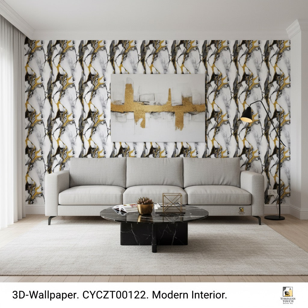 3D Dark Walnut Slat Wall Wallpaper (Modern Vertical Wood Look - 4 FT x 10 FT)