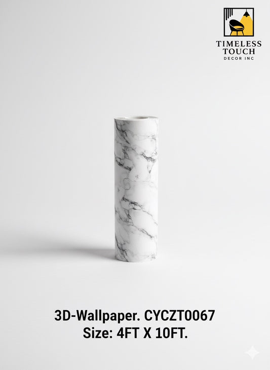 3D Abstract Earth-Tone Marble Wallpaper with Gold (4 FT x 10 FT Panel)