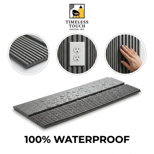 Modern Grey Fluted Wall Panel – Contemporary Interior Panel