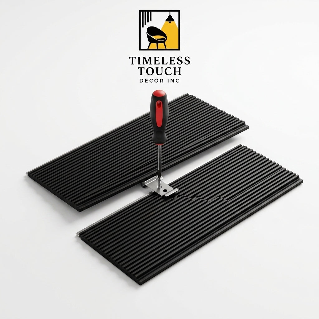 (Solid Black / Matte Black Fluted Panel)