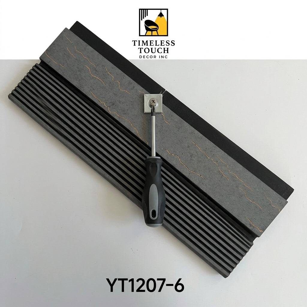 Modern Black Fluted Wall Panel – YT1207-6