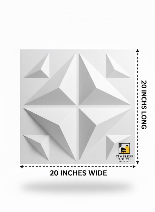 3D White Convex Cushion Geometric Wall Panel (Padded / Quilted Effect)