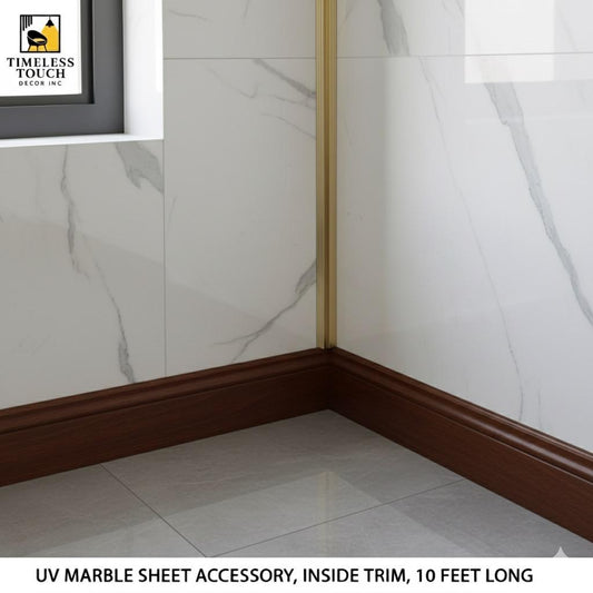 10 FT Multi-Color Inside Corner Trim for Wall Panels (UV Marble Accessory)