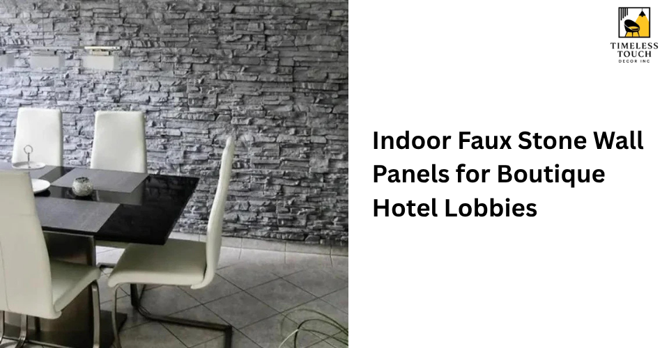 Indoor Faux Stone Wall Panels for Boutique Hotel Lobbies