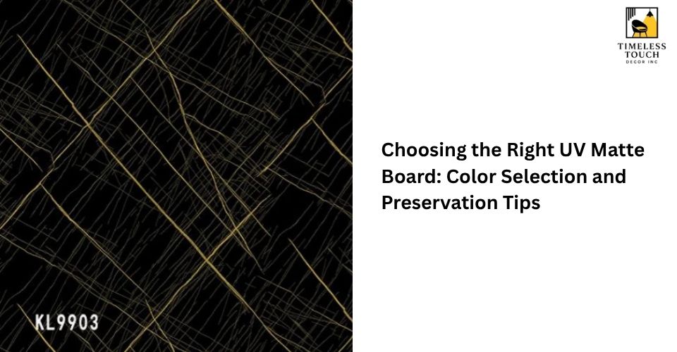 Choosing the Right UV Matte Board: Color Selection and Preservation Tips