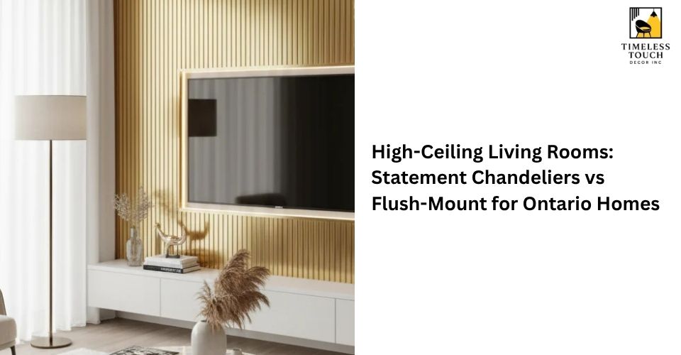 High-Ceiling Living Rooms: Statement Chandeliers vs Flush-Mount for Ontario Homes