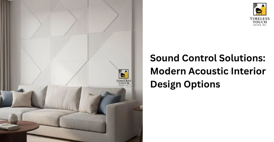 Sound Control Solutions: Modern Acoustic Interior Design Options
