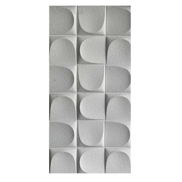 Architectural 3D Modular Quadrant Wall Panels (Pure White/Light Gray)
