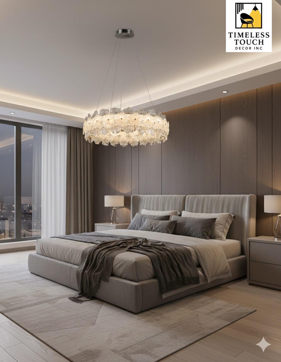 Luxury Two-Tier LED Crystal Flower Chandelier (Modern Glam Statement)