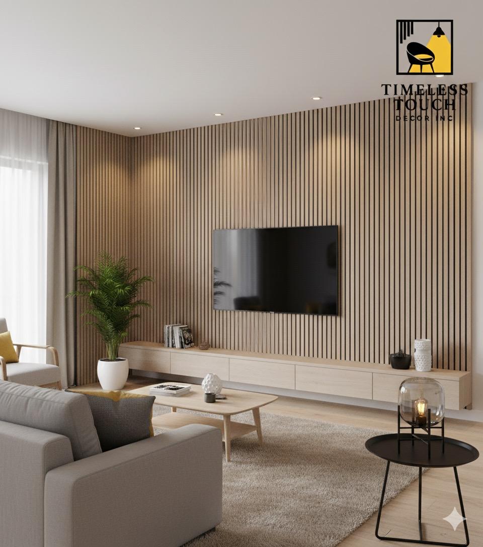 Luxury White Marble & Gold Split Accent Wall Panel (Flute & Cracked Texture)