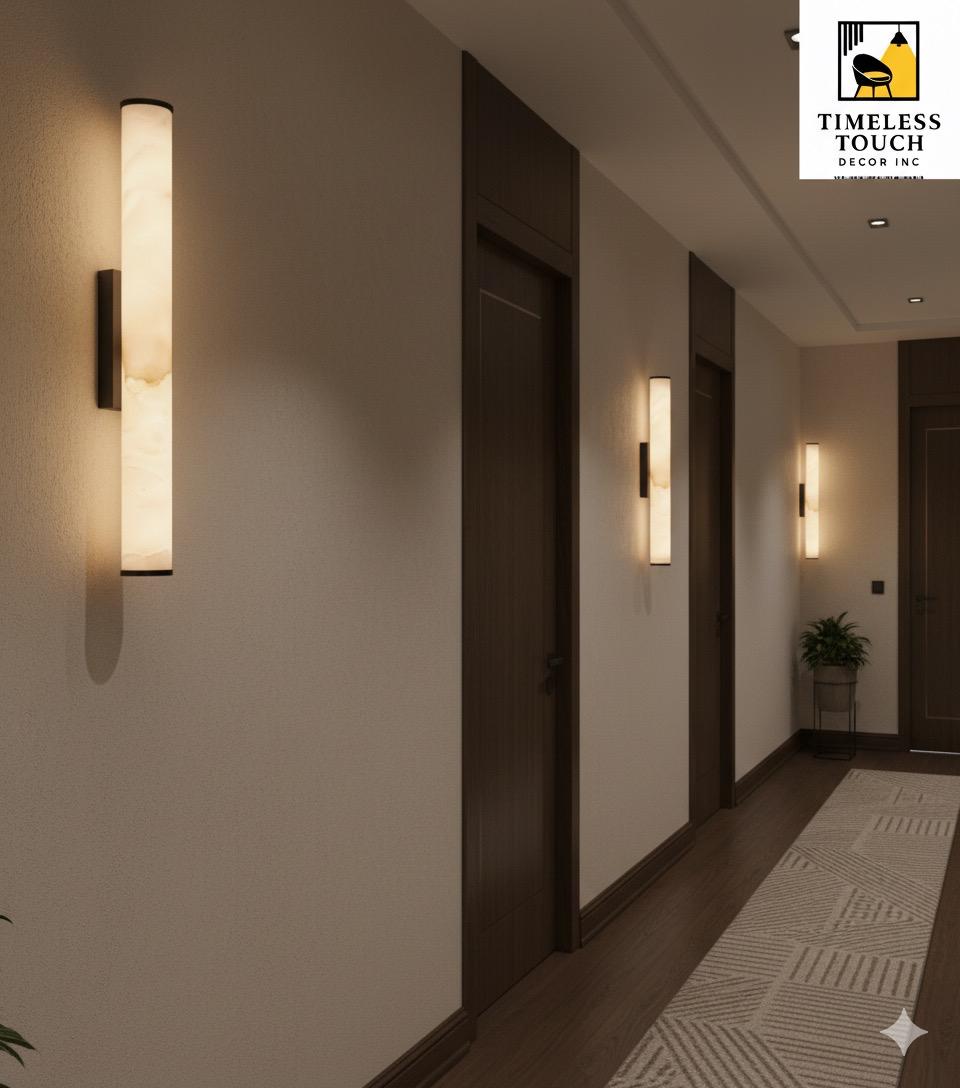 Modern Black & White S-Curve LED Wall Sconce (Minimalist Vertical Light)