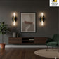 Modern Black & Gold LED Wall Sconce (Single Ring Crystal Effect)