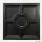 Black Circular Design 3D Ceiling Panel – 2×2 Feet