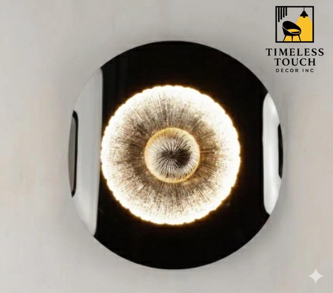 Modern Organic Gold LED Wall Sconce (Textured Accent Light)