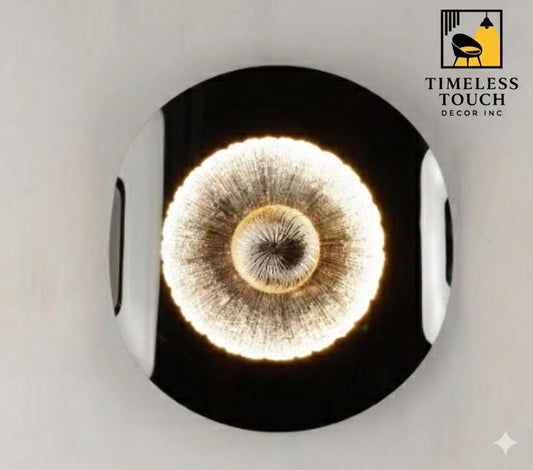 Modern Organic Gold LED Wall Sconce (Textured Accent Light)