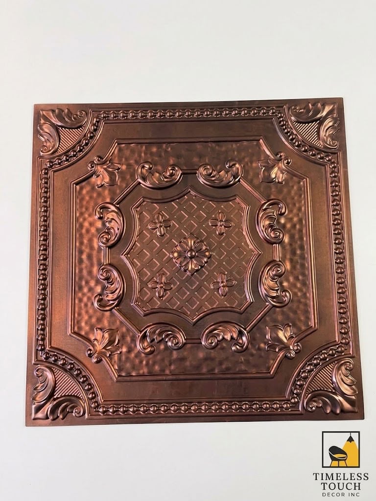 Antique Copper 3D Ceiling Panel – 2×2 Feet