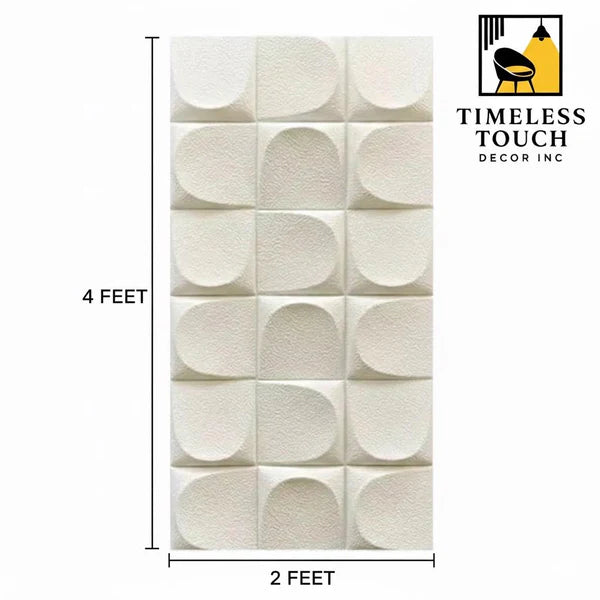 Architectural 3D Modular Quadrant Wall Panels (Pure White/Light Gray)