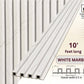 White Wood WPC Fluted Wall Panel – 9 FT Decorative Waterproof Interior Wall Cladding