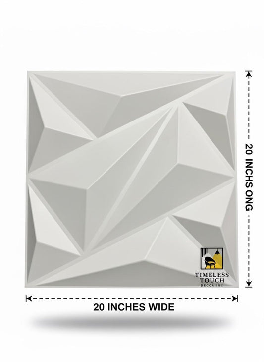 3D White Abstract Flowing Vertical Lines Wall Panel