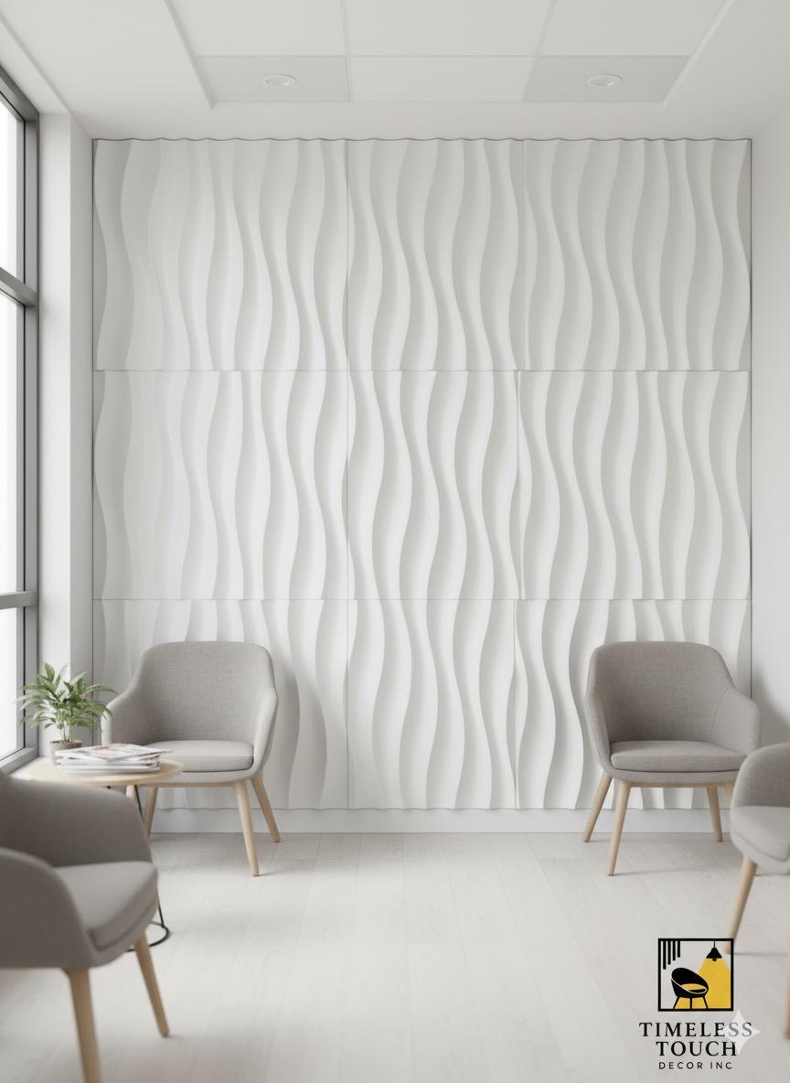 3D White Maple Leaf Sculpted Wall Panel (Nature / Botanical)