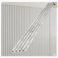 Luxury White Fluted Wall Panel with Metallic Gold Veining (Marble Effect)