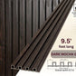 Modern White Fluted Wall Panel with Silver Marble Veining (Vertical Slats)