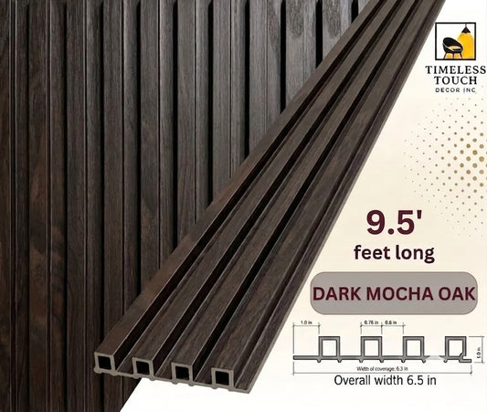 Modern White Fluted Wall Panel with Silver Marble Veining (Vertical Slats)