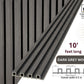 3D Fluted Wall Panel - Chevron Charcoal Faux Wood Slats