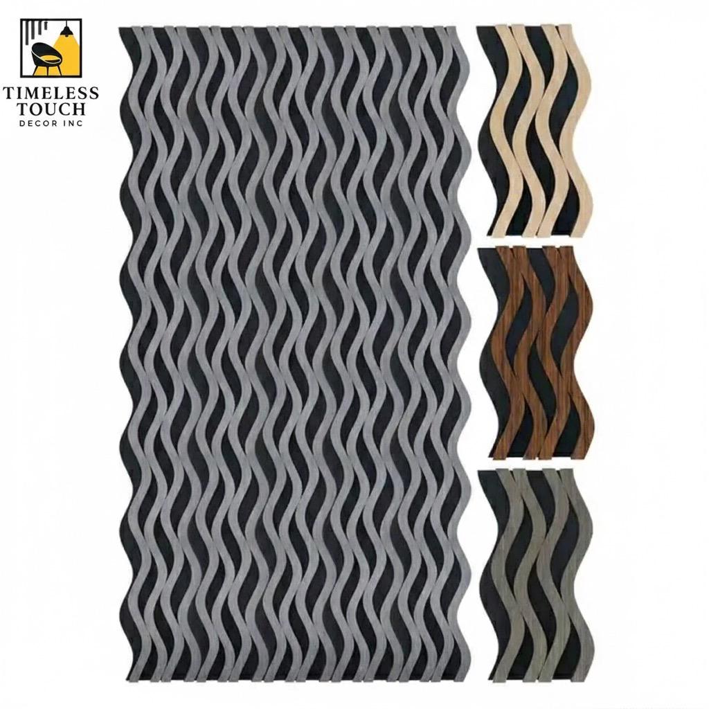 Modern Light Oak Fluted Wall Panel (Acoustic Slat Design)