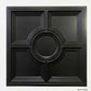 Black Circular Design 3D Ceiling Panel – 2×2 Feet