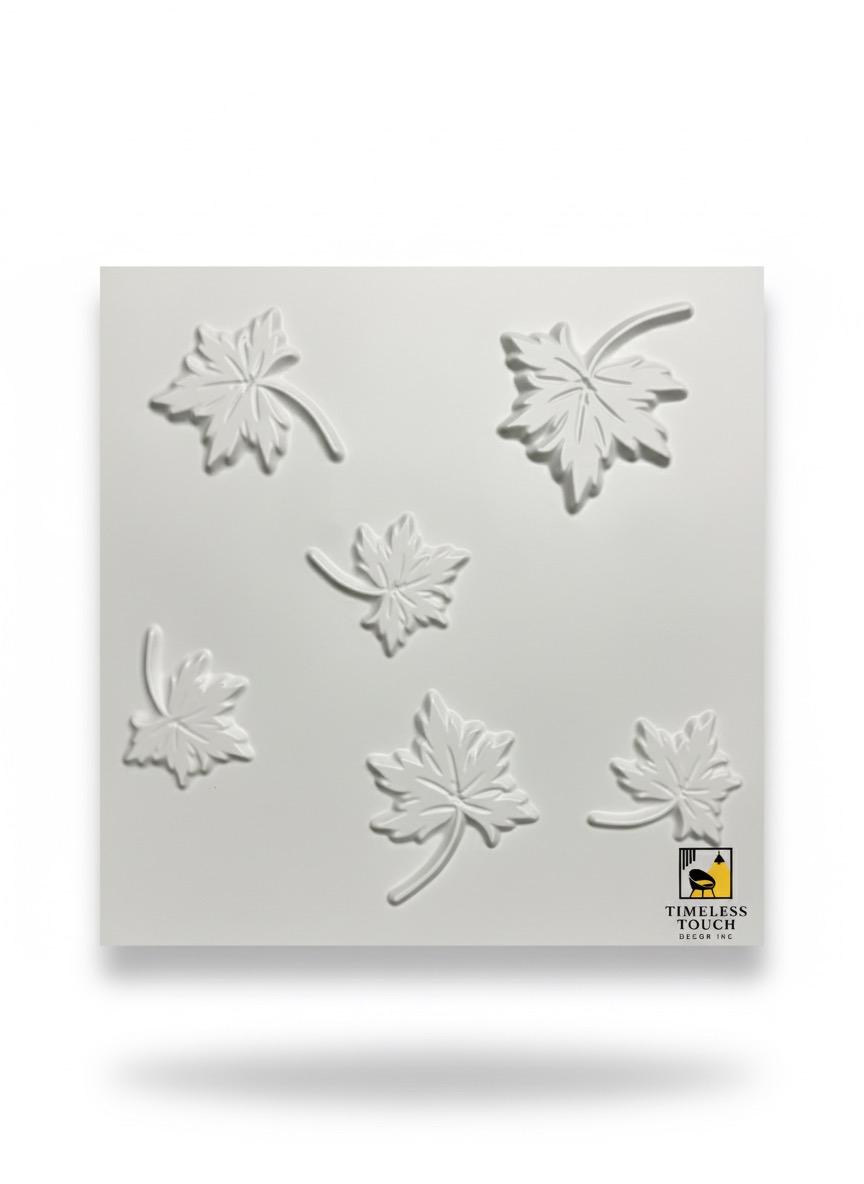 3D Faux Split-Face Stacked Stone Panel - Crisp White