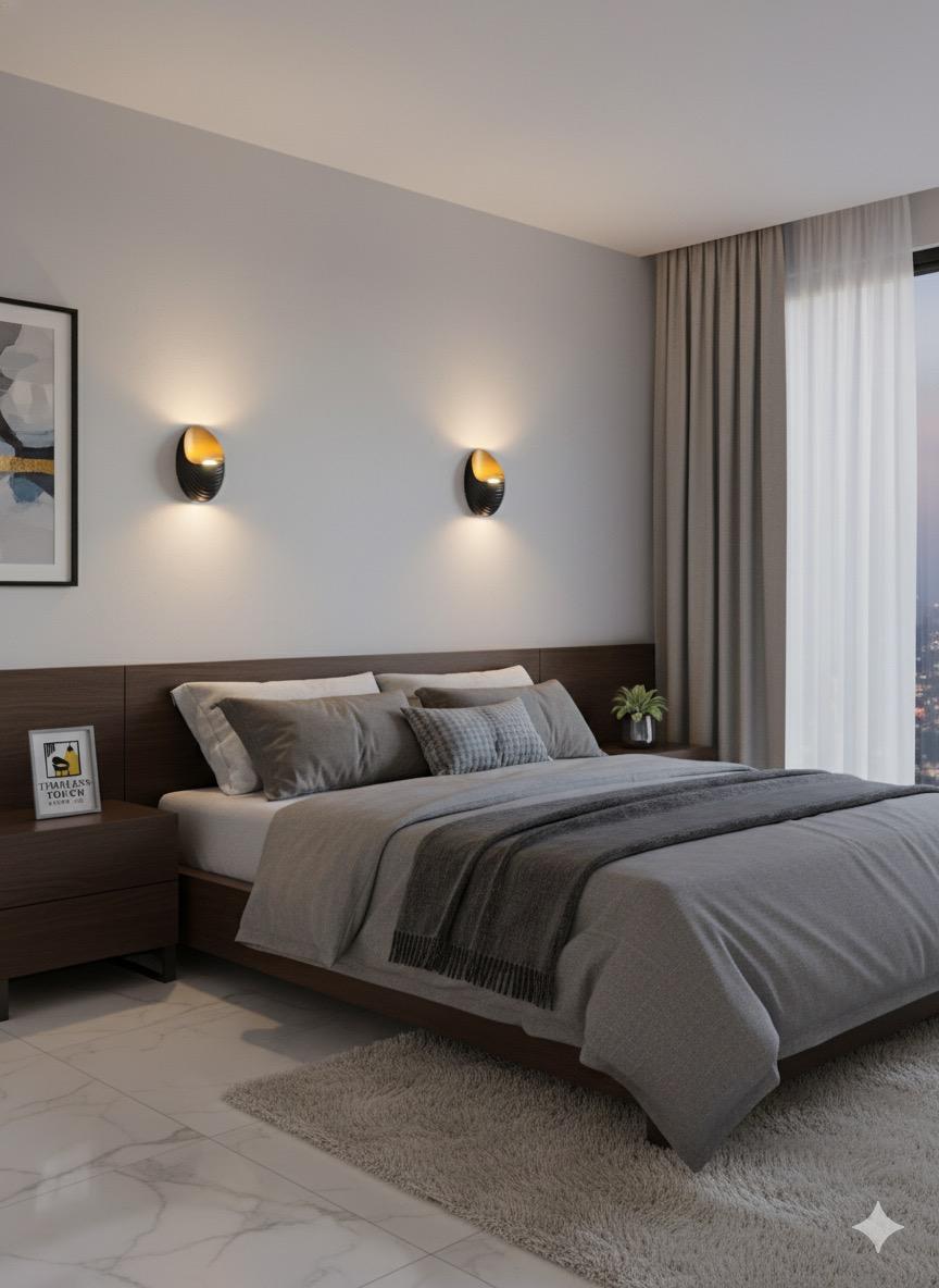 Modern Black V-Shape LED Up/Down Wall Sconce (Dual X-Beam Light)