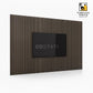95" Faux Walnut Wood Grain Slat Wall Panel (Medium Brown / Acoustic Style)