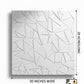 3D White Abstract Facet / Cracked Geometric Wall Panel