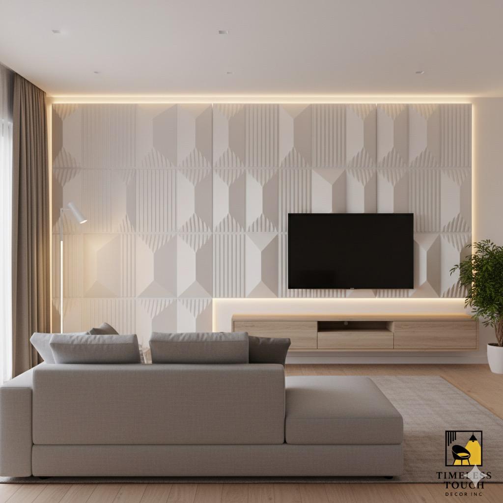 Warm Oak Wood Grain Fluted Wall Panel (Modern Slat Design)