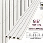 White Wood WPC Fluted Wall Panel – 9 FT Decorative Waterproof Interior Wall Cladding