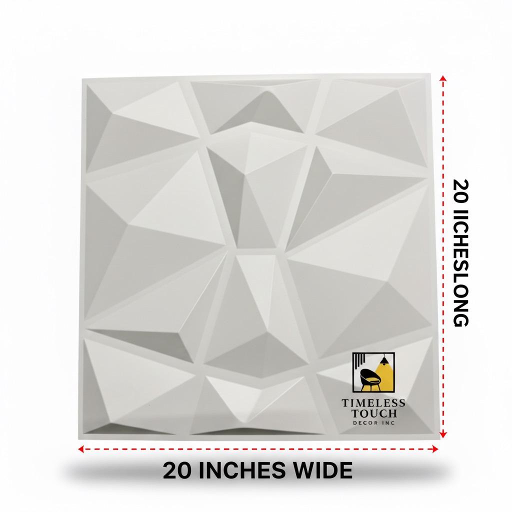 3D White Starburst / Compass Geometric Wall Panel