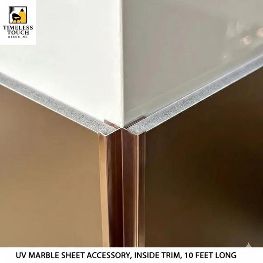 10 FT Multi-Color Inside Corner Trim for Wall Panels (UV Marble Accessory)