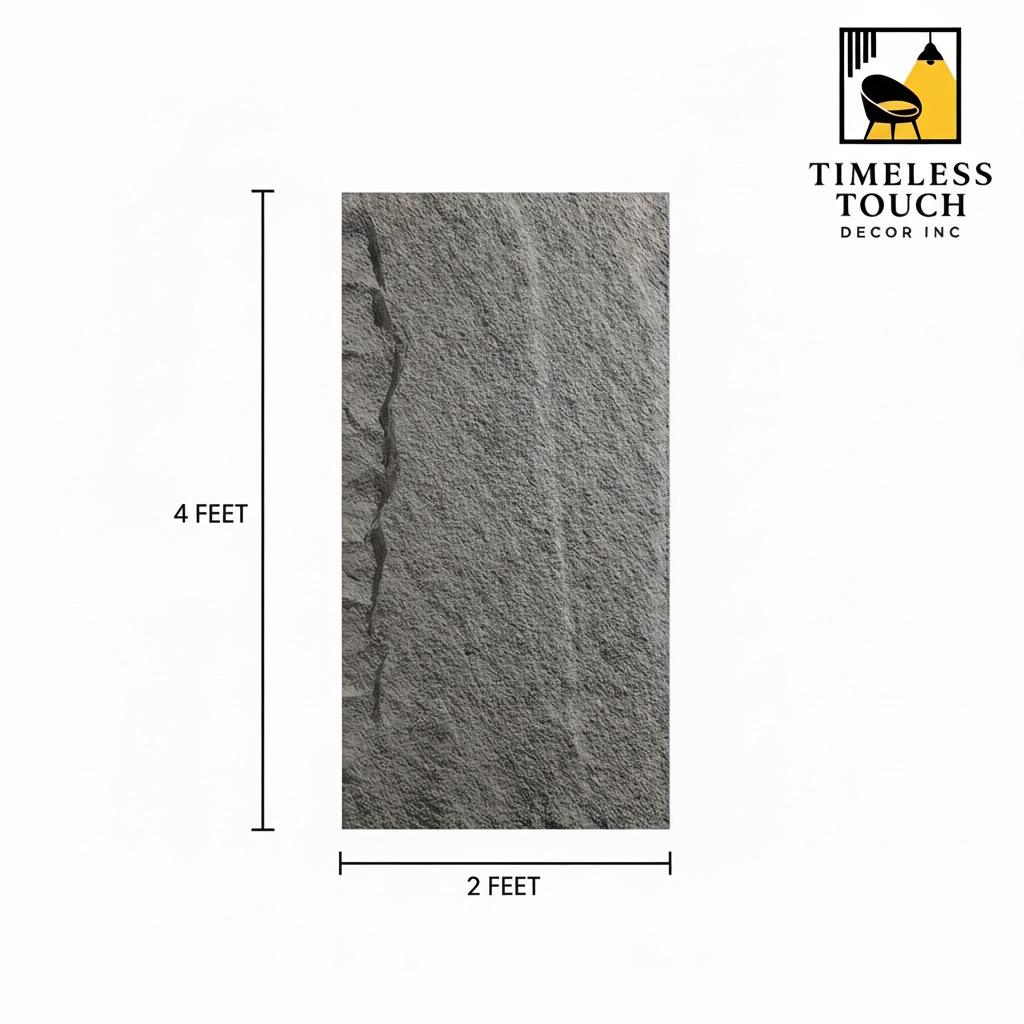 3D Textured Vertical Fluted Wall Panel (Mid-Tone Taupe/Brown)