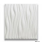 3D White Diagonal Flow / Wave Sculpted Wall Panel