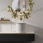Luxury Gold 3D Floral Wreath Round Accent Mirror